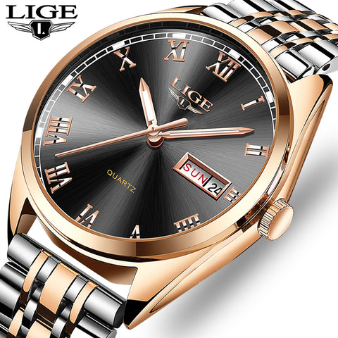 Image of Chronograph Male Stainless Steel Waterproof Business Watch