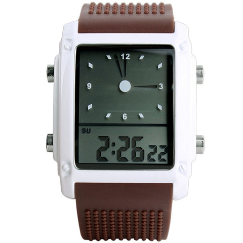 Dual Time Digital Quartz Men Sports Watches