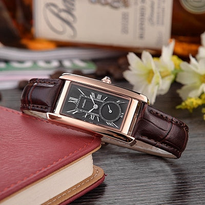 Image of Rectangular Strap Quartz Women Watch