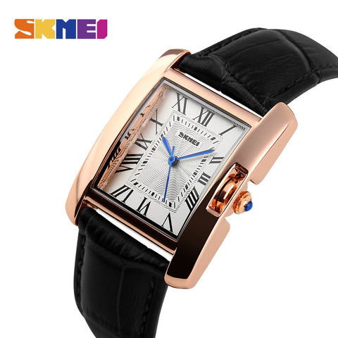 Leather Strap Rose Gold Lady Dress Casual Watch