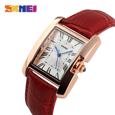 Leather Strap Rose Gold Lady Dress Casual Watch