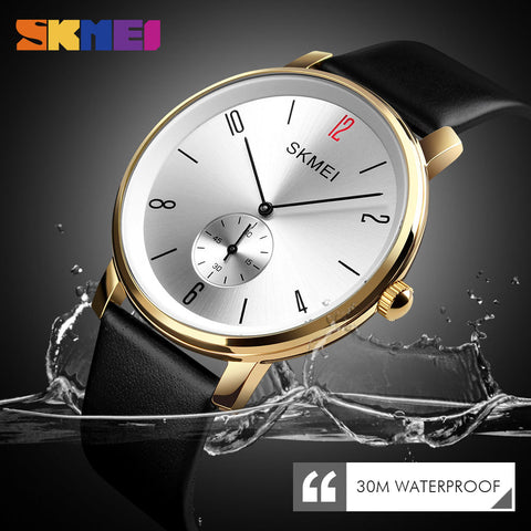 Image of 30M Waterproof Luxury Leather Strap Wristwatch