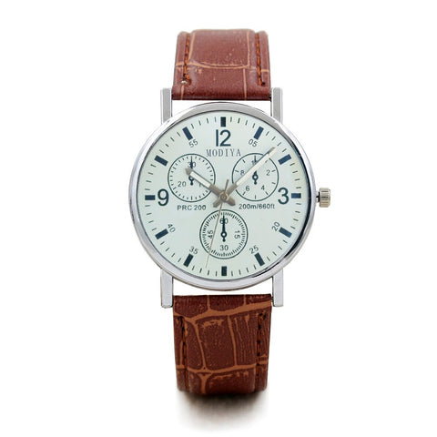 Image of Men's Blue Glass Belt Quartz Watch