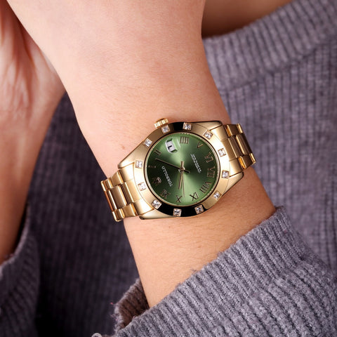 Image of Gold Stainless Steel Waterproof Quartz Watch