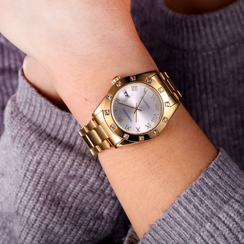 Image of Gold Stainless Steel Waterproof Quartz Watch