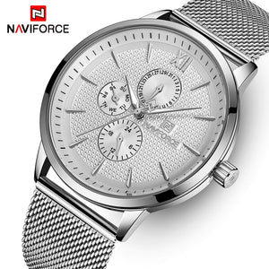 Luxury Quartz Men's Stainless Steel Mesh Clock