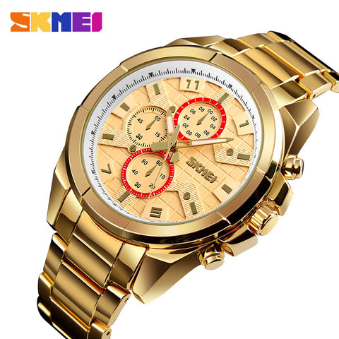 Business Men Alloy Strap Large Dial Quartz Watch