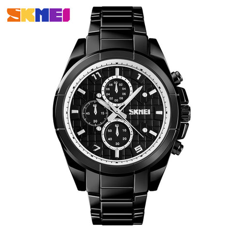 Business Men Alloy Strap Large Dial Quartz Watch