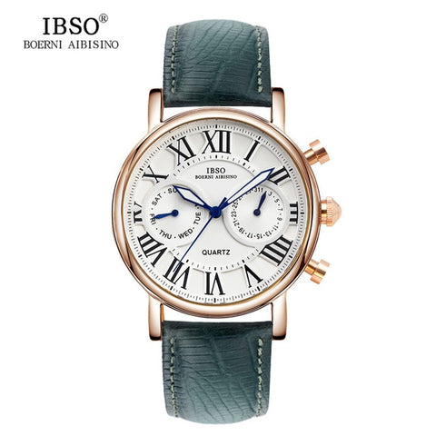 Image of IBSO Vintage Red Leather Women Watch