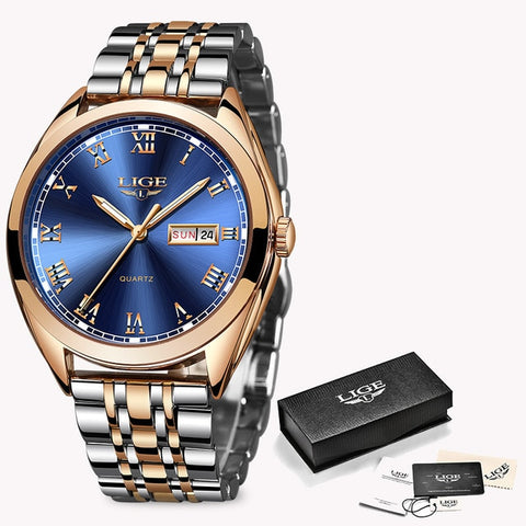 Image of Chronograph Male Stainless Steel Waterproof Business Watch