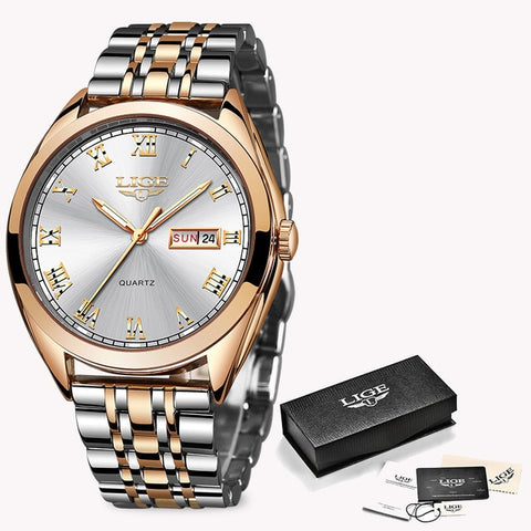 Image of Chronograph Male Stainless Steel Waterproof Business Watch