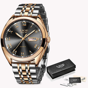 Chronograph Male Stainless Steel Waterproof Business Watch