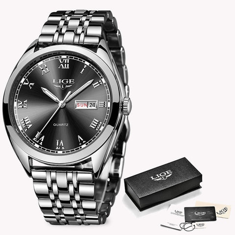 Image of Chronograph Male Stainless Steel Waterproof Business Watch