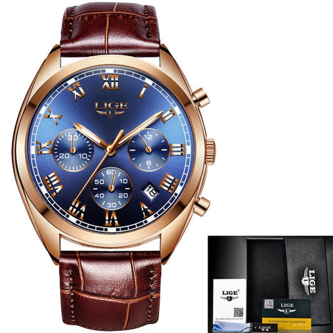 Image of Chronograph Male Stainless Steel Waterproof Business Watch