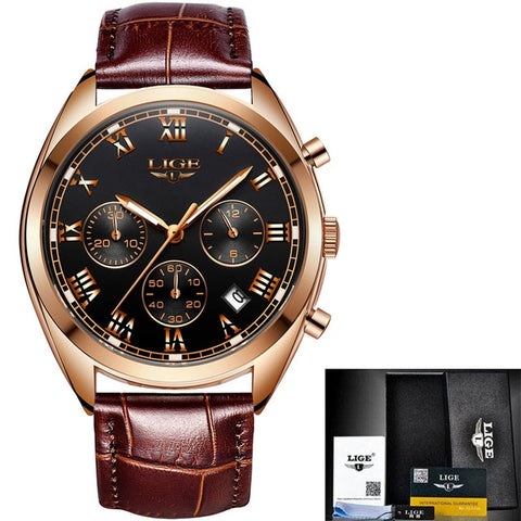 Image of Chronograph Male Stainless Steel Waterproof Business Watch