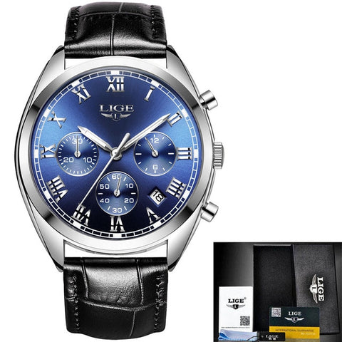 Image of Chronograph Male Stainless Steel Waterproof Business Watch