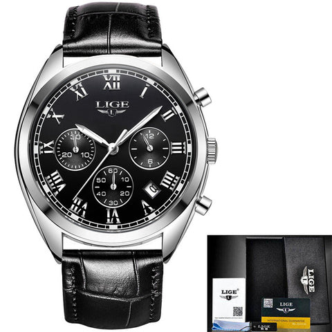 Image of Chronograph Male Stainless Steel Waterproof Business Watch