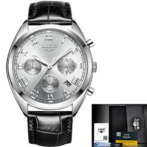 Image of Chronograph Male Stainless Steel Waterproof Business Watch