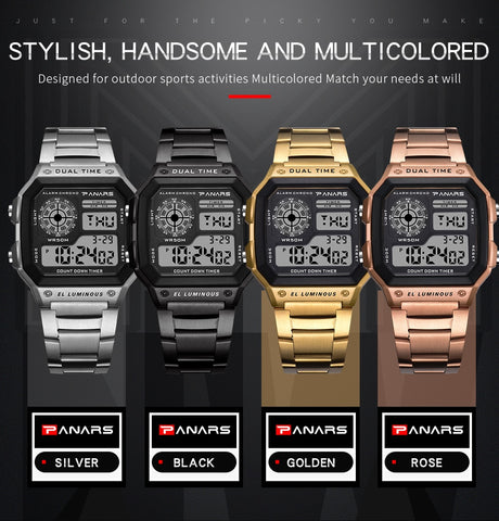 Image of Men Digital Sport Chronograph Waterproof Watch