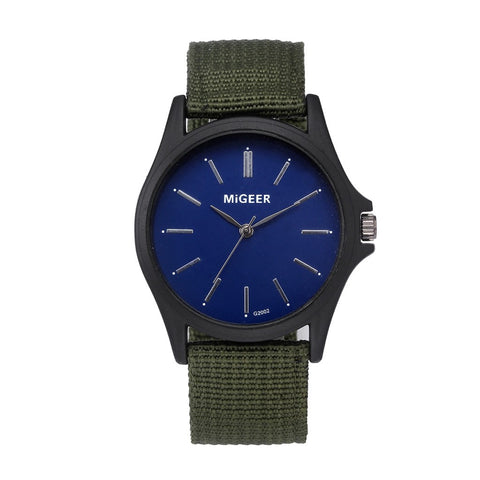 Classic Men Watch Wrist Nylon Mesh Belt