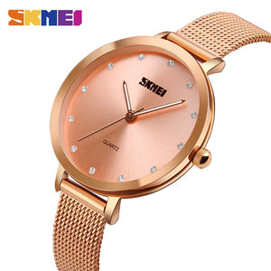 Luxury Stainless Steel Strap Quartz Ladies Watch